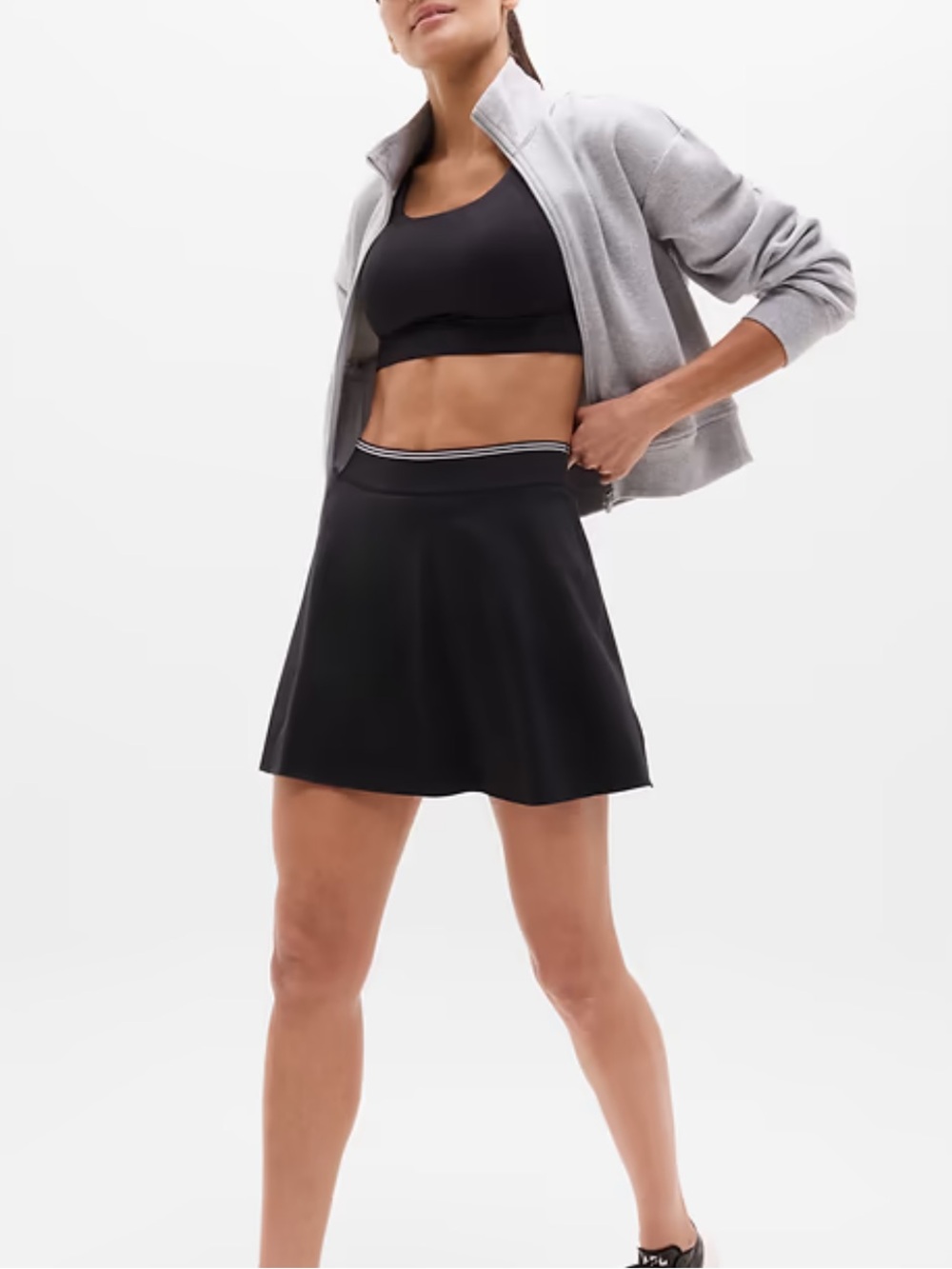 Athleta Ace A-Line Skort with Tipped 15 1/2 Waistband - Black